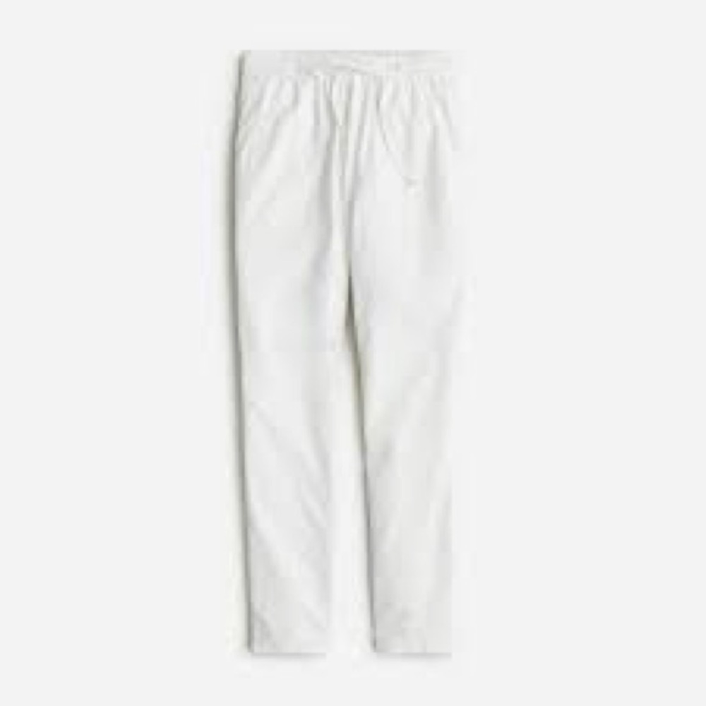 J. Crew New Seaside Pants Linen Blend, White, Size S, NWT